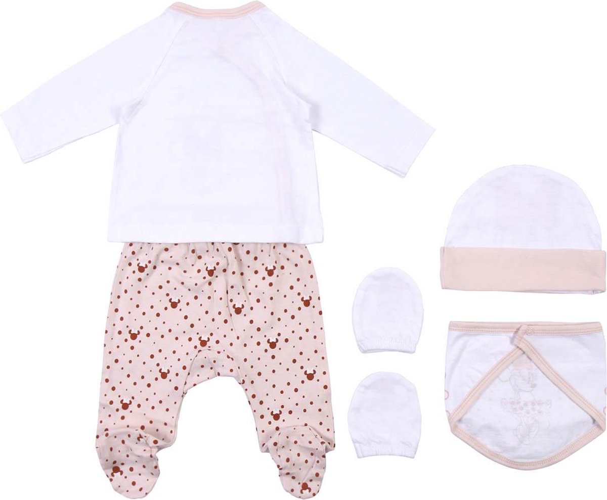 Minnie - Geschenkverpakking 4 stuks - Roze-Wit - Grijs-Wit - Baby - Neuw born