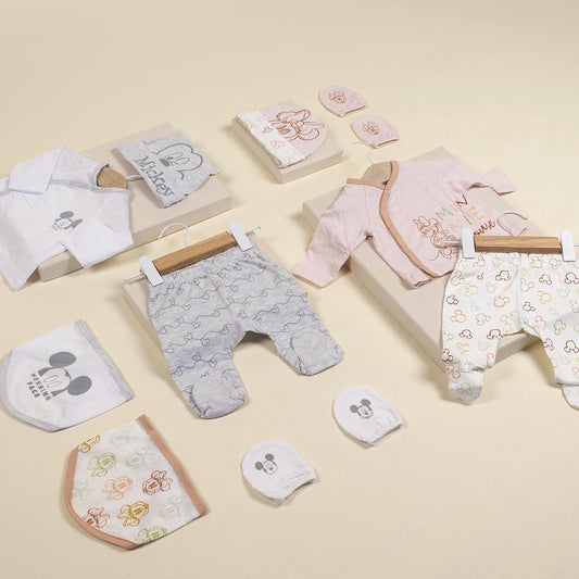 Minnie - Geschenkverpakking 4 stuks - Roze-Wit - Grijs-Wit - Baby - Neuw born